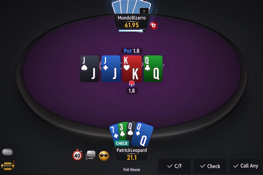 An Omaha table in the CoinPoker software