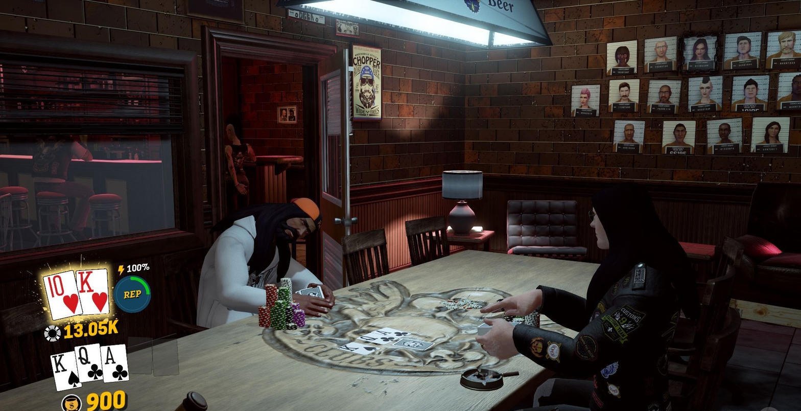 A back-room game in PROMINENCE POKER