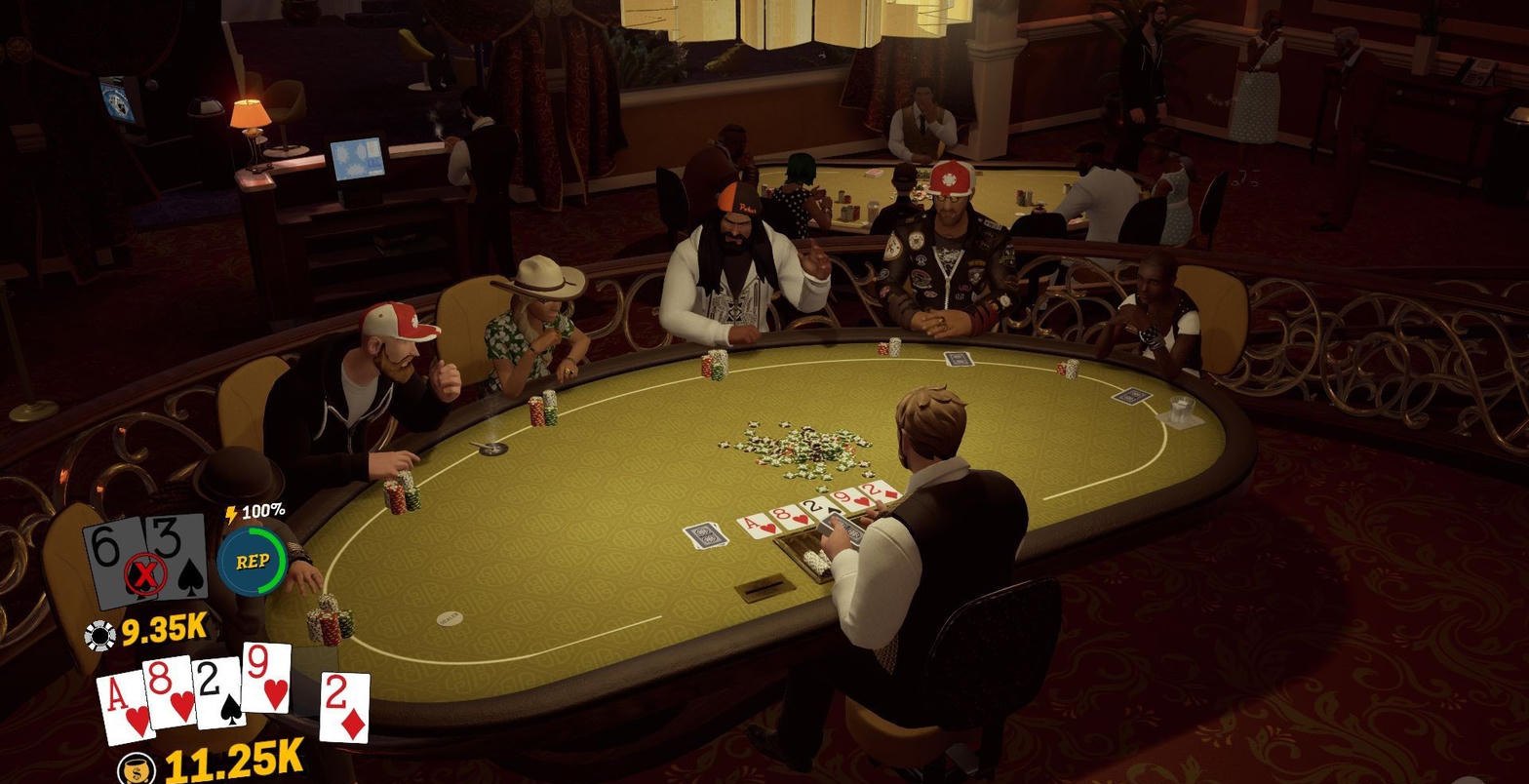 A casino table in PROMINENCE POKER