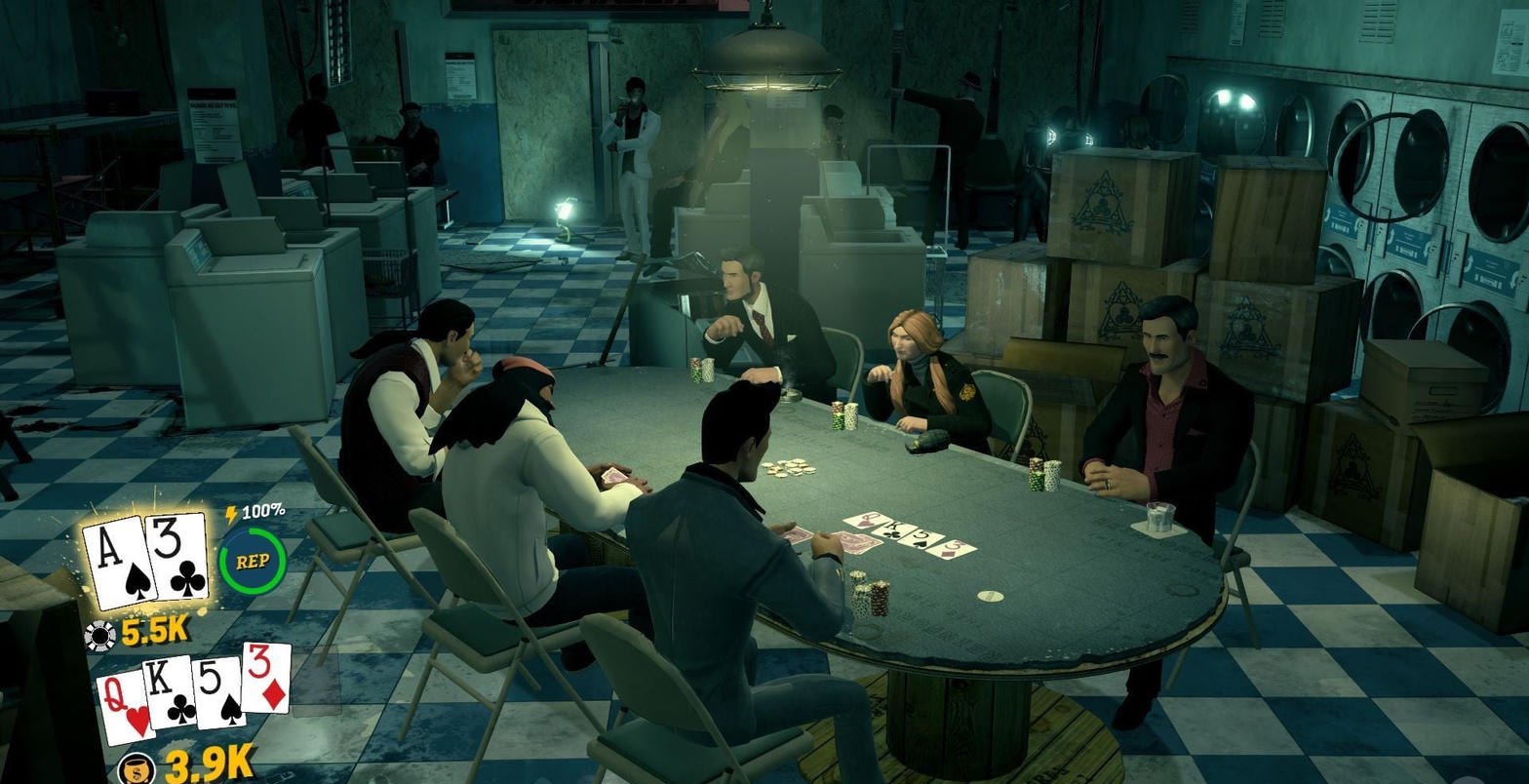 A laundromat table in PROMINENCE POKER
